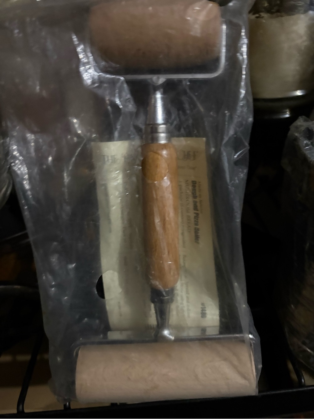 New Pampered Chef Double-Ended Wooden dough and pastry roller.